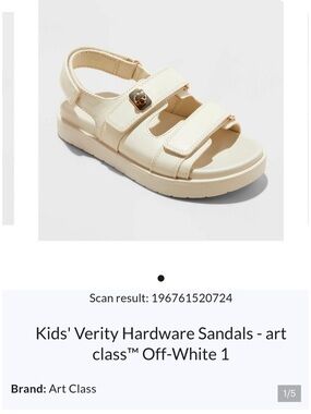 Girls size 1 sandals